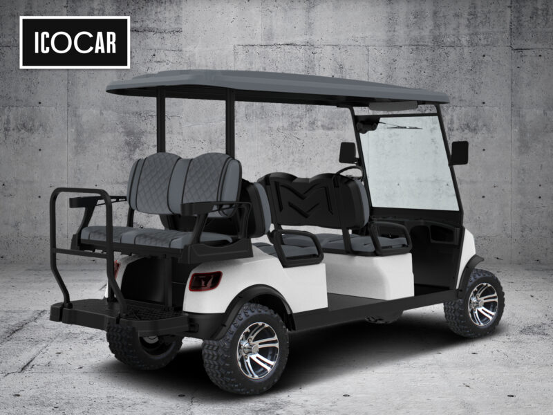 Masinuta electrica pentru Golf ICOCAR Ranger 4+2 3.0, 6 locuri cu bancheta spate rabatabila