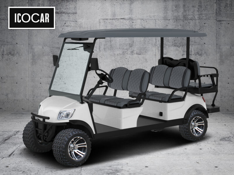 Masinuta electrica pentru Golf ICOCAR Ranger 4+2 3.0, 6 locuri cu bancheta spate rabatabila