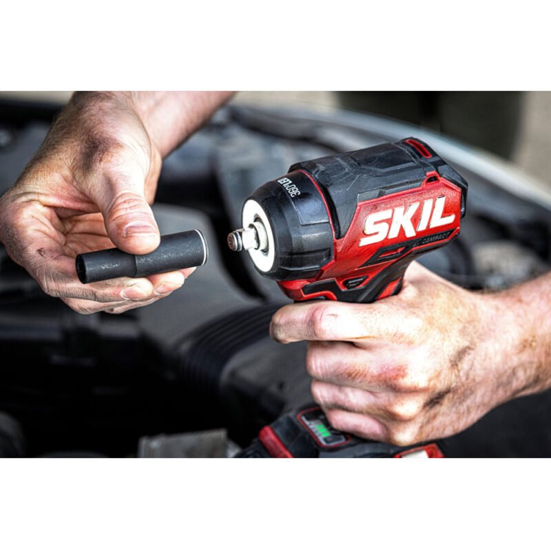 SD1E3265JA 11 01271530 - SKIL 3265 JA cheie de impact cu acumulator, compact Brushless, cuplu maxim 250 nm, cu adaptor hexagonal 3/8" - 1/2", geanta de transport, doar corpul - SOLGARDEN