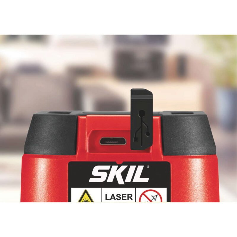 skil MT1E1910AA 9 - SKIL 1910 AA Nivela laser cu linie n cruce, lumina rosie, raza actiune 15m, prindere trepied 1/4, Accu Li-Ion, include incarcator micro USB si clema de prindere - SOLGARDEN