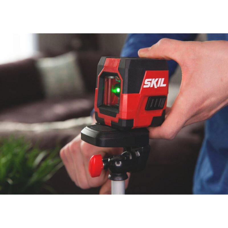 skil MT1E1911DA 4 - SKIL 1911 DA Nivela laser cu linie n cruce, lumina verde, raza actiune 20m, prindere trepied 1/4, Accu Li-Ion, include incarcator micro USB, trepied si geanta de transport - SOLGARDEN