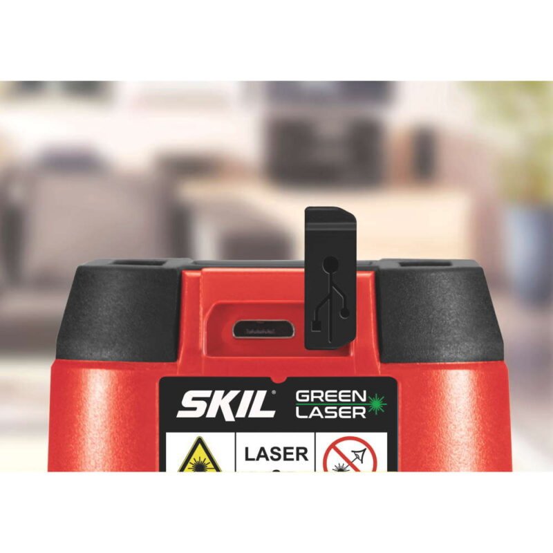 skil MT1E1911DA 8 - SKIL 1911 DA Nivela laser cu linie n cruce, lumina verde, raza actiune 20m, prindere trepied 1/4, Accu Li-Ion, include incarcator micro USB, trepied si geanta de transport - SOLGARDEN