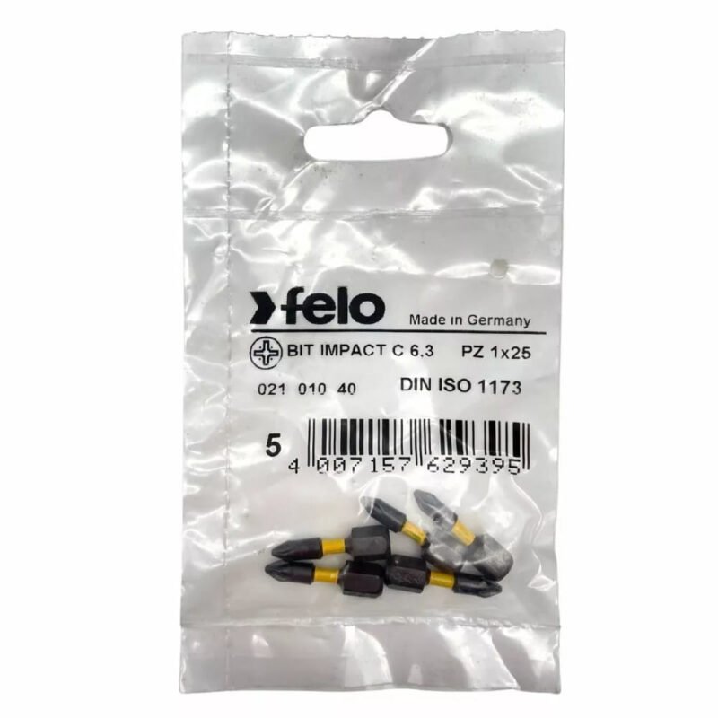 20215 1 11081348 - Set 5 biti Felo, seria Impact profil Pozidrive, C6.3, PZ1, 25mm - SOLGARDEN