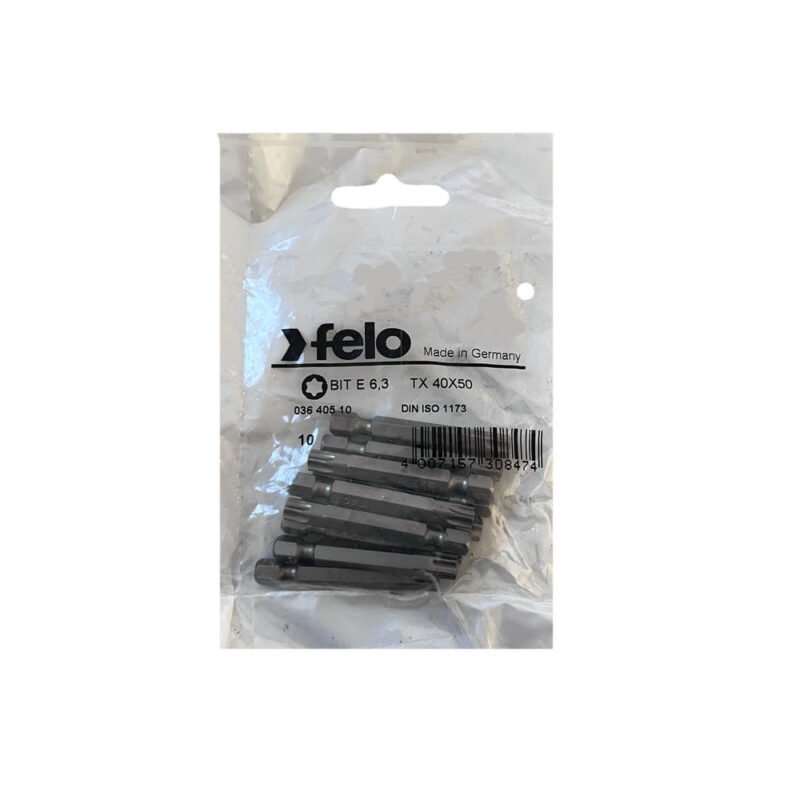 20421 1 12201012 - Set 10 biti Felo, seria Industrial profil Torx, E6.3, TX40, 50mm - SOLGARDEN