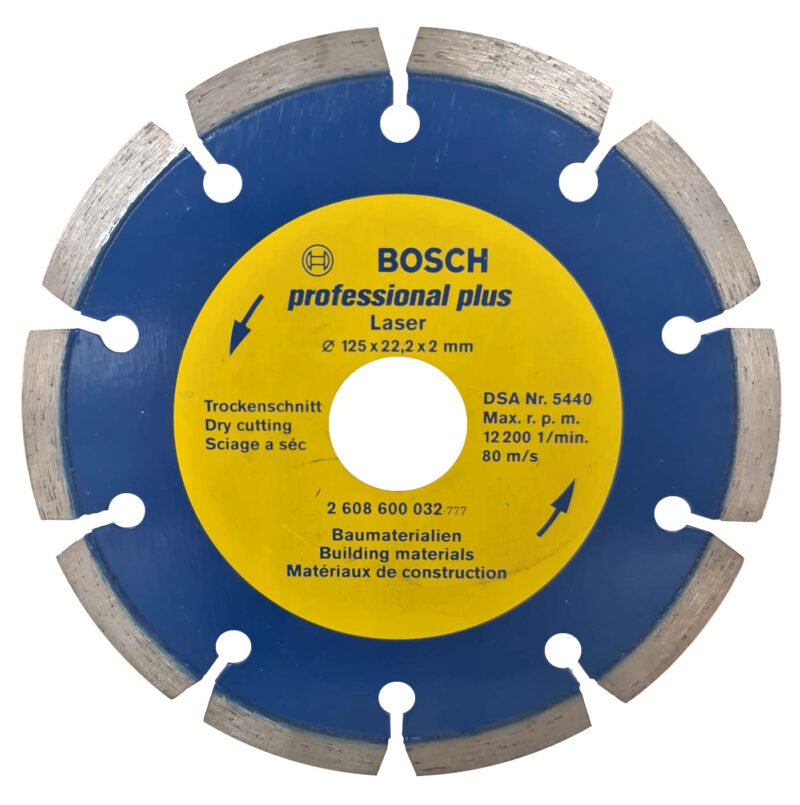 56466 12336 2608600032 - Disc diamantat pentru materiale constructii Bosch 125x22,23x2x7mm - SOLGARDEN