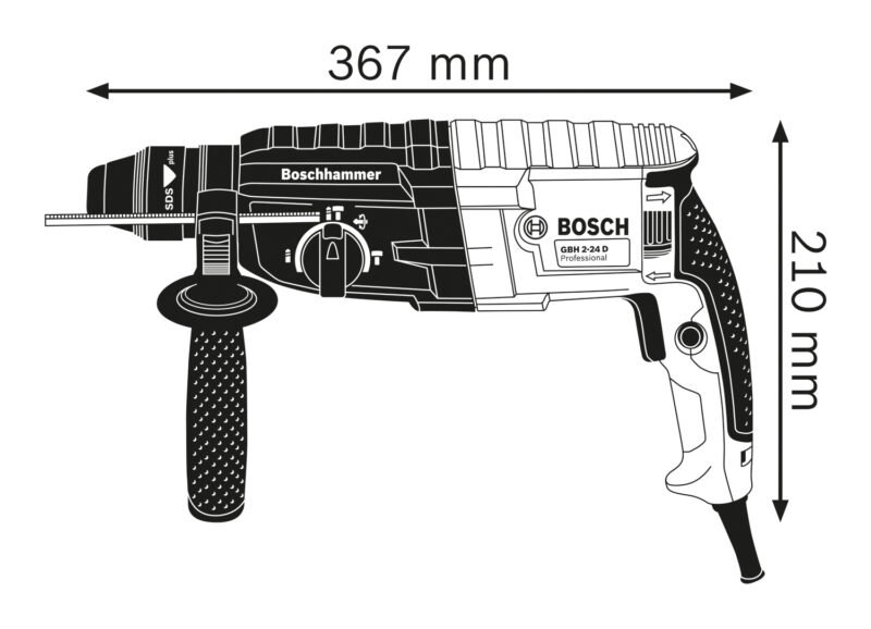 89293 11354 GBH 2 24D 4 - Ciocan rotopercutor Bosch GBH 240 SDS-plus 790 W, 2.7 J + Mandrina - SOLGARDEN