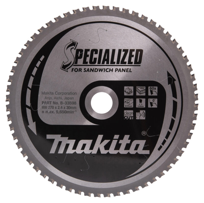 Makita B-33598 Panza circular panou sandwich 2.4x30x270mm, 60T