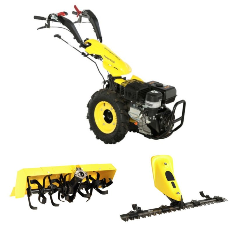 97420 17319 PAC051300001 - ProGARDEN Campo U16E motocultor multifunctional 14CP, benzina, EU V, pornire electrica, 3+2 viteze, reductor + FT90 freza tractata 900mm + BC120M bara cosire mobila 120cm - SOLGARDEN