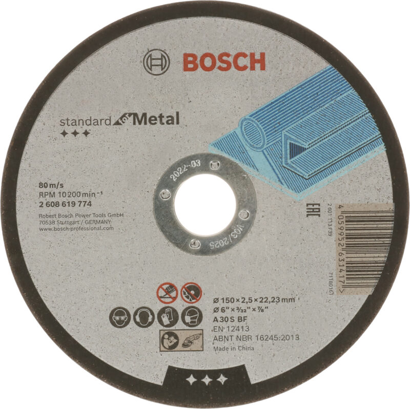 Bosch  Disc de tăiere Standard for Metal 150x2.5x22.23mm