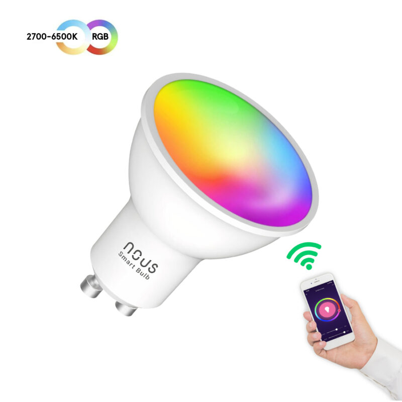 bec led rgb smart nous p4 e14 control din aplicatie copie 763 3753 - Bec LED RGB Smart NOUS P8, GU10, Control din aplicatie - SOLGARDEN