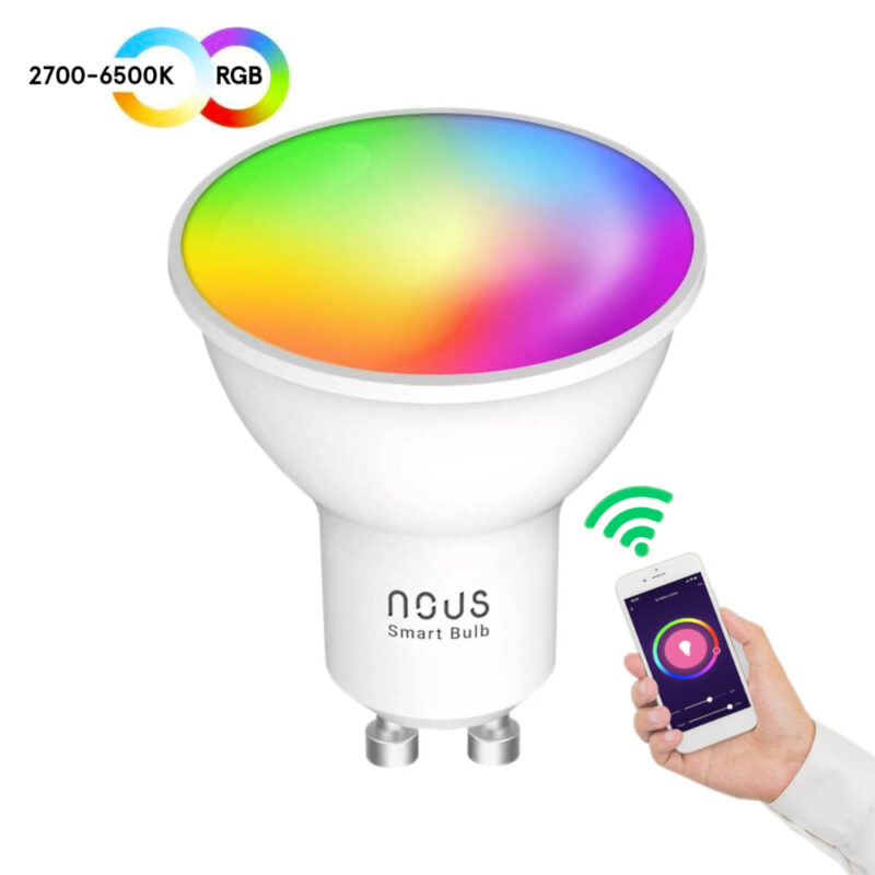 bec led rgb smart nous p4 e14 control din aplicatie copie 763 8213 - Bec LED RGB Smart NOUS P8, GU10, Control din aplicatie - SOLGARDEN