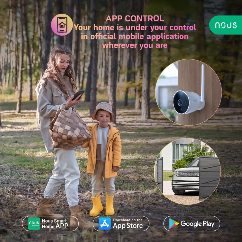 camera de supraveghere ip wifi nous w6 smart exterior 2k ultra hd 3mp detectare micare night vison rotire copie 355860 - Camera de supraveghere IP WIFI NOUS W7P Smart, Exterior, 3MP, Detectare micare, Night vision - SOLGARDEN