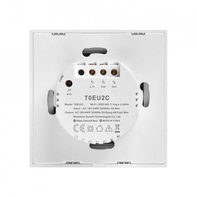 intrerupator smart cu touch sonoff t0 eu tx wifi 2 canale 308 1484 - Intrerupator Smart cu Touch Sonoff T0 EU TX , WiFi, (2 canale) - SOLGARDEN