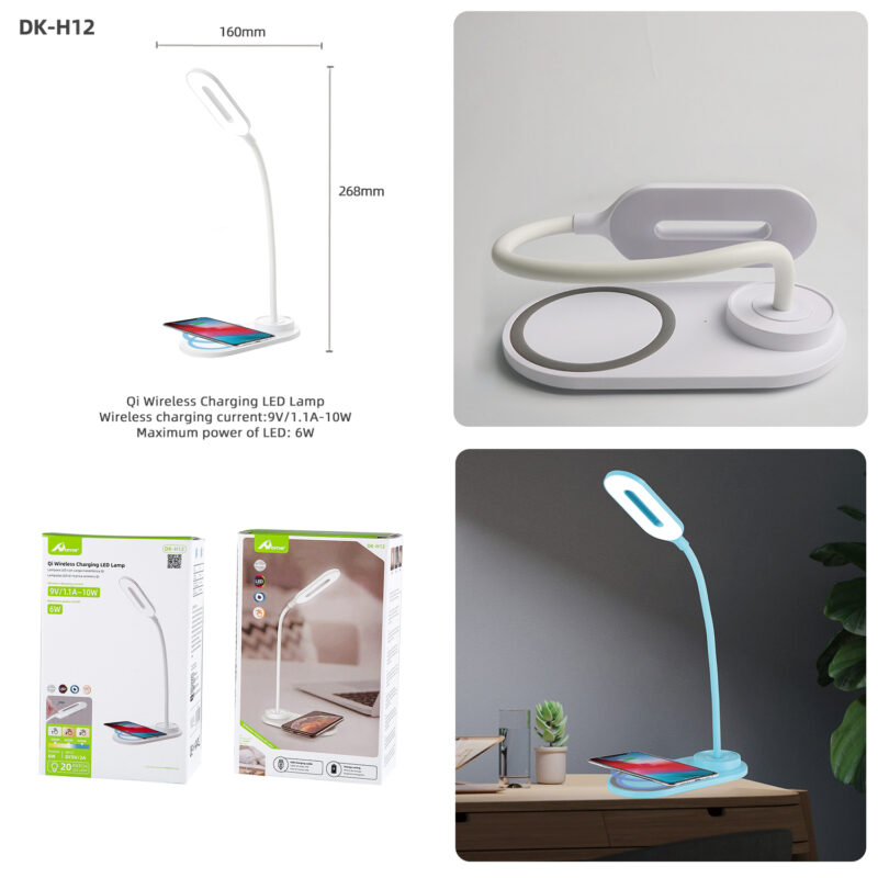 lampa led de birou home dk h12 incarcator wireless 3 moduri control touch usb c 6w 708363 - Lampa LED de birou Home DK-H12, Incarcator wireless, 3 moduri, control touch, USB-C, 6W - SOLGARDEN