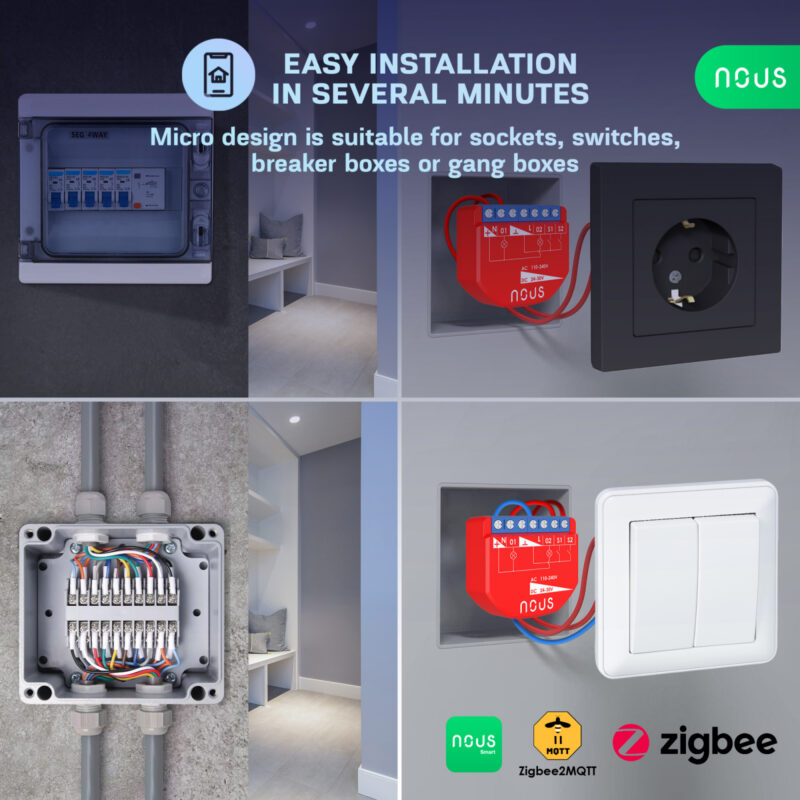 releu wireless nous b2z 16a zigbee 1 canal monitorizare energie copie 382472 - Releu inteligent Nous B3Z, 16A, ZigBee, 2 canal PM, Monitorizare energie - SOLGARDEN