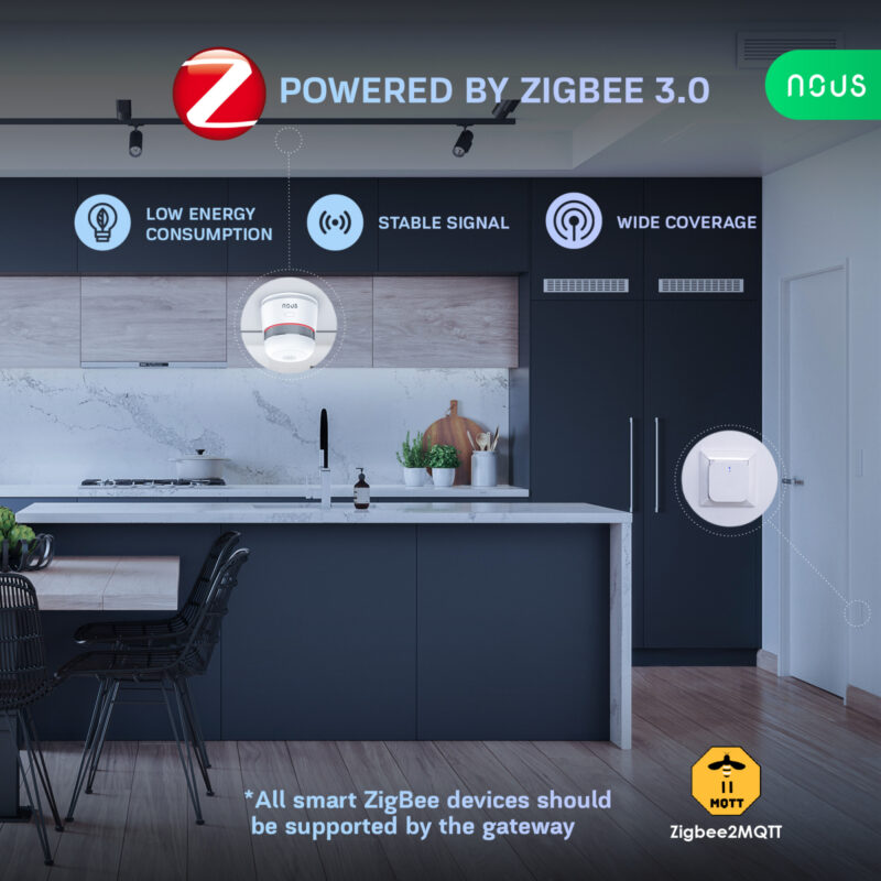 senzor smart de fum nous e8 zigbee 290512 - Senzor Smart de Fum Nous E8, Zigbee - SOLGARDEN