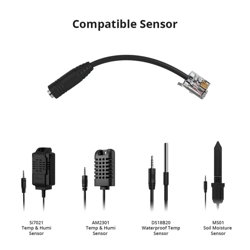 senzor sonoff si7021 umiditate si temperatura copie 006328 - Adaptor Sonoff AL010 2.5 mm de la Audio Jack la RJ9 - SOLGARDEN