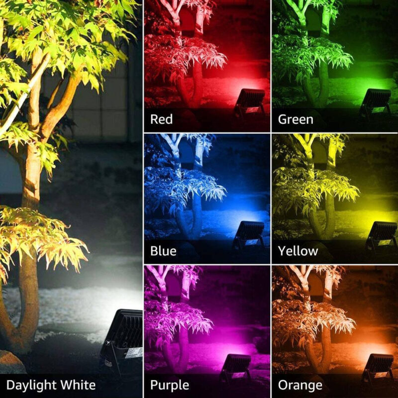 set 2 proiectoare de podea led rgb mustwin telecomanda 50w ip66 waterproof copie 410376 - Set 2 proiectoare de podea LED RGB Lepro, Telecomanda , 15W, IP65 waterproof - SOLGARDEN