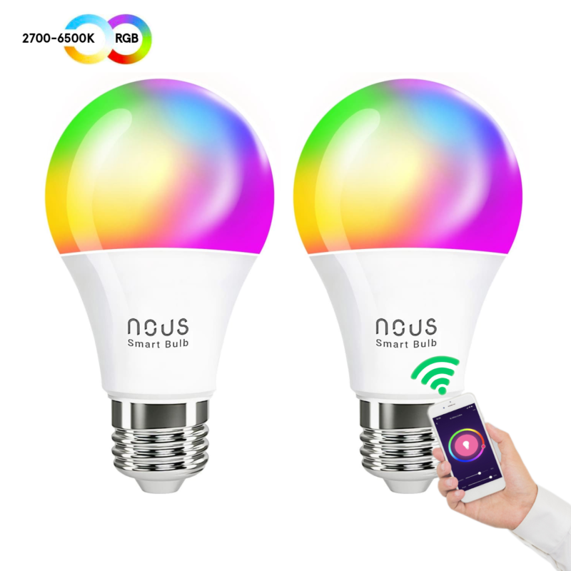 set bec 4 buc led rgb smart nous p3 e27 control din aplicatie copie 318478 - Set 2 becuri LED NOUS P3 RGB Smart, E27, Control din aplicatie - SOLGARDEN