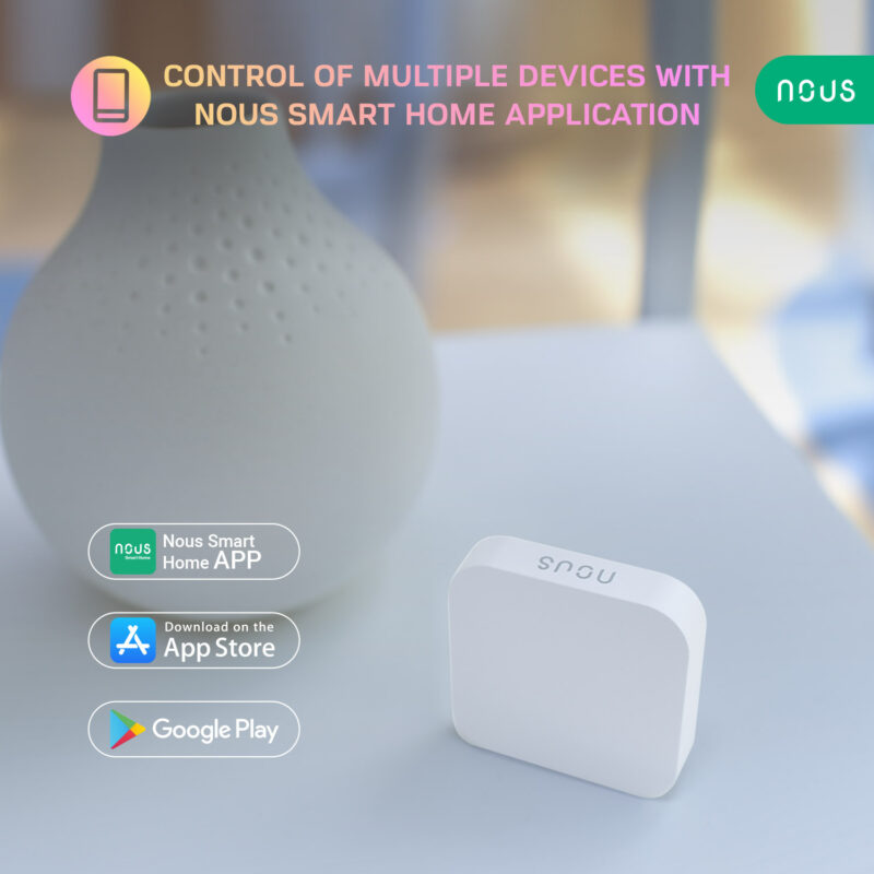 telecomanda universala nous l5 hub wi fi ir wifi control dispozitive cu infrarosu pentru aer conditionat televizor sistem audio tuya smart alexa si go 792487 - Telecomanda Nous LZ4 Wifi, ZigBee - SOLGARDEN