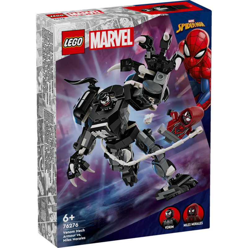 Armura de robot a lui Venom vs Miles Morales 76276, LEGO Marvel Super Heroes