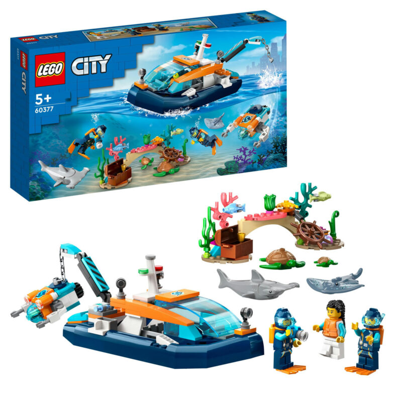 Barca pentru scufundari 60377, LEGO City