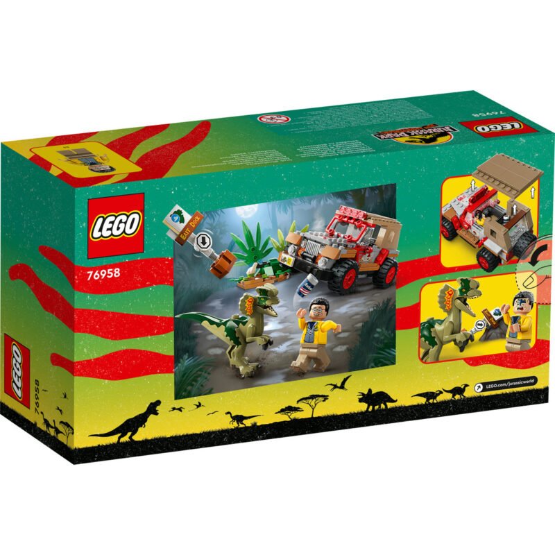 lego 76958 jurassic world 2 - Ambuscada dinozaurului Dilophosaurus 76958, LEGO Jurassic World - SOLGARDEN