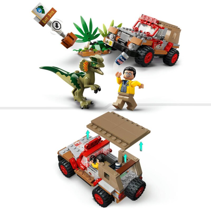 lego 76958 jurassic world 7 - Ambuscada dinozaurului Dilophosaurus 76958, LEGO Jurassic World - SOLGARDEN