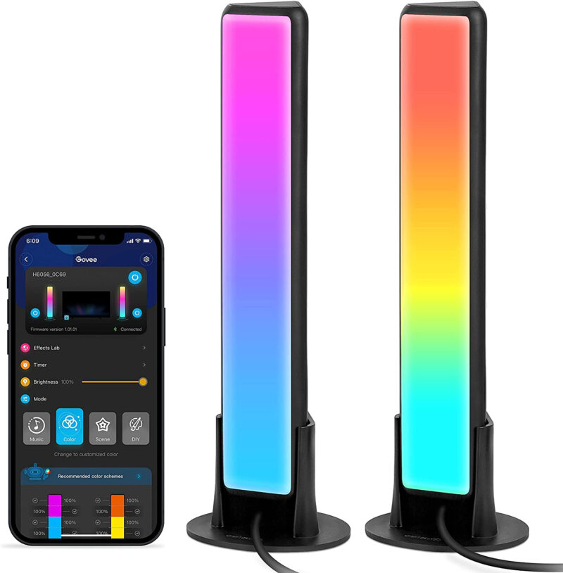 banda led govee h6144 rgbic wifi si bluetooth 10m alexa google asistant copie 905 4107 - Set 2 buc lampa LED Govee Flow Plus Light Bars RGBICWW, WiFi si Bluetooth, TV Ambient, Alexa si Google Assistant - SOLGARDEN