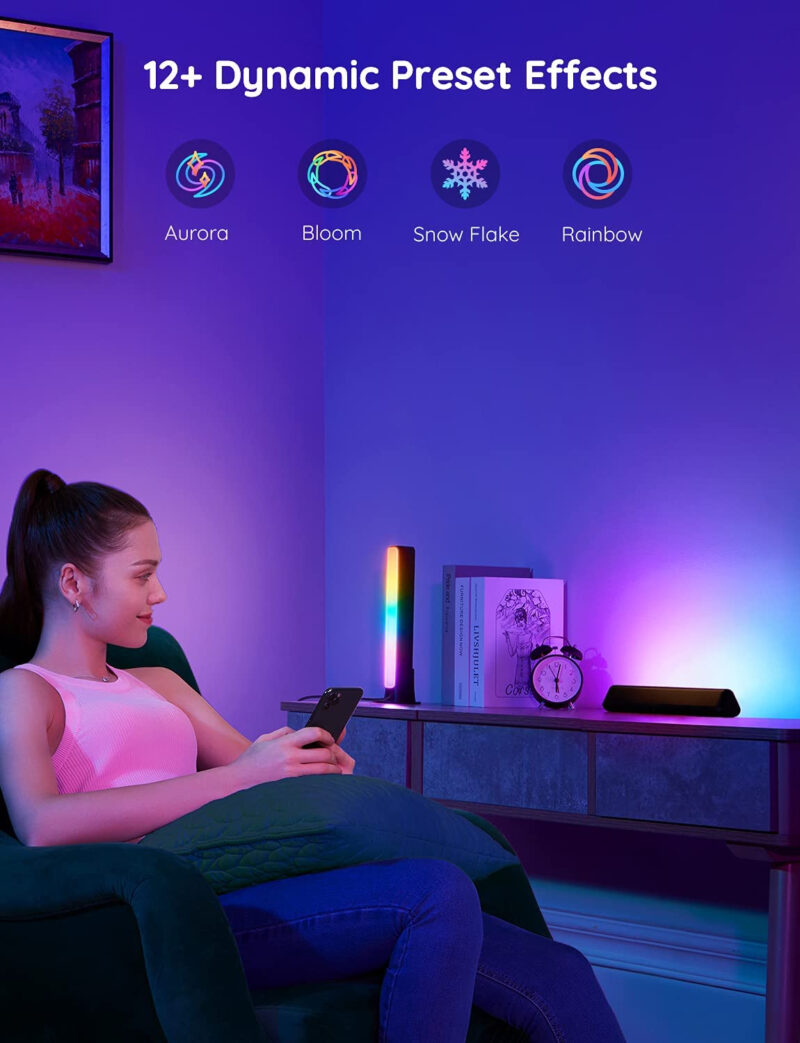 banda led govee h6144 rgbic wifi si bluetooth 10m alexa google asistant copie 905 8864 - Set 2 buc lampa LED Govee Flow Plus Light Bars RGBICWW, WiFi si Bluetooth, TV Ambient, Alexa si Google Assistant - SOLGARDEN