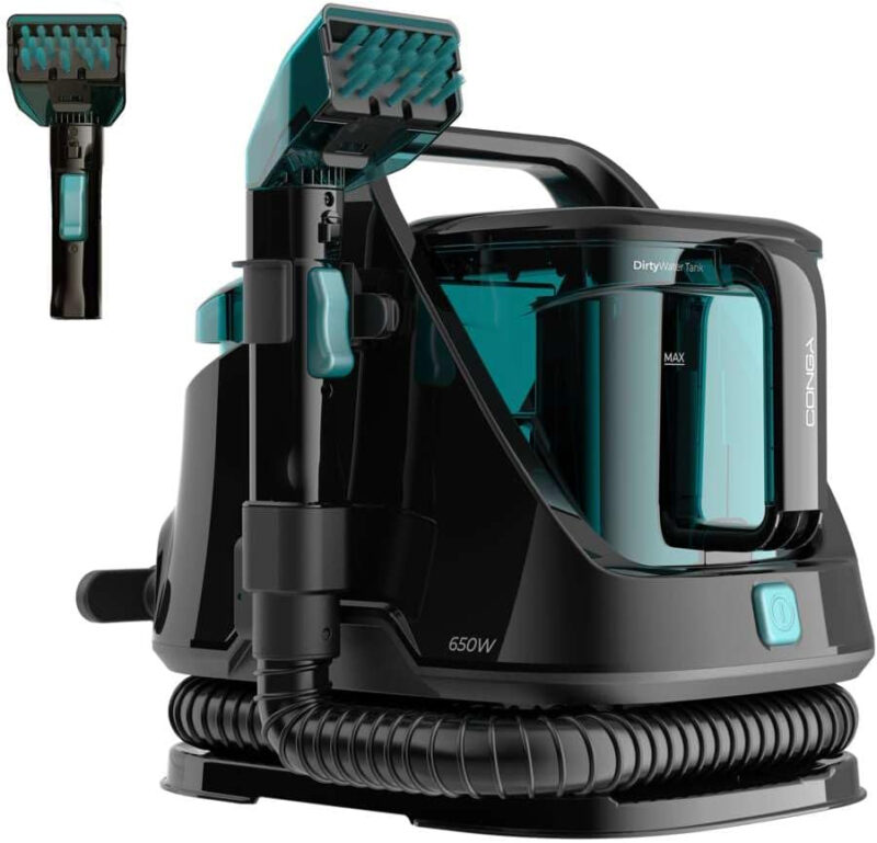 Aspirator cu spalare Cecotec Conga 5000 CarpetSpot Clean XX, 650W, putere aspirare 12kpa, rezervor apa detergent, rezervor apa murdara, curatare covoare, tapiterie, saltele, pulverizare